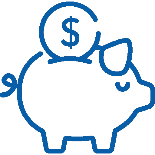 Piggy Bank Blue